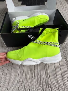 Men's John Geiger Neon Green High-Top Sneakers Sz 12